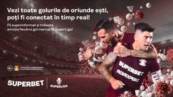 Poster de promovare Superbet cu Săpunaru