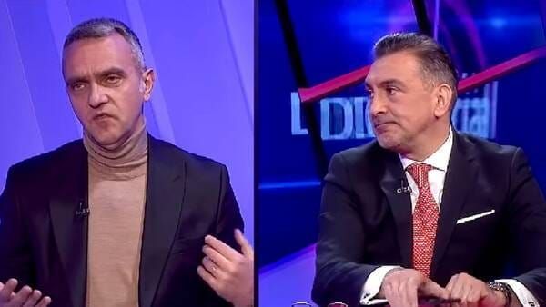 Decebal Rădulescu și Ilie Dumitrescu comentând Liga 1 din studioul prietenos cu fotbalul al Digi Sport