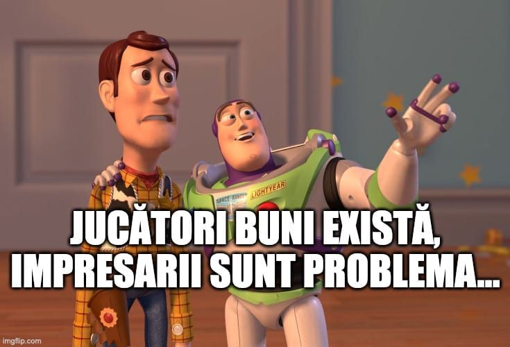 Memă inspirată de Toy Story care simbolizează relația antrenorului Rednic cu munca de impresar