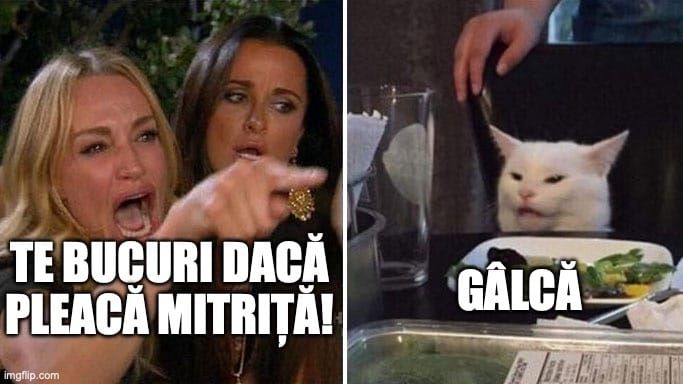 O imagine tip memă cu Gâlcă neafectat de ideea plecării lui Mitriță