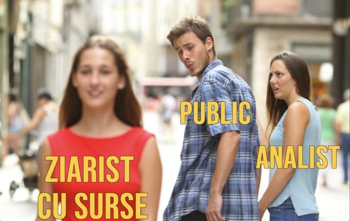 Memă care arată interesul publicului pentru ziariștii cu surse